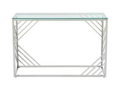 Sidetable Van Gehard Glas En Roestvrij Staal - Chroom - Simato - Van Pascal Morabito