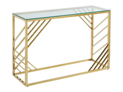 Sidetable Van Gehard Glas En Roestvrij Staal - Goud - Simato - Van Pascal Morabito