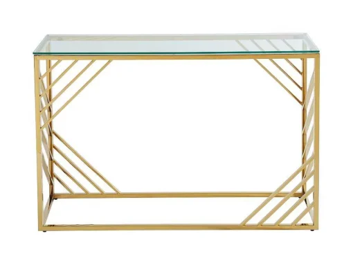 Sidetable Van Gehard Glas En Roestvrij Staal - Goud - Simato - Van Pascal Morabito