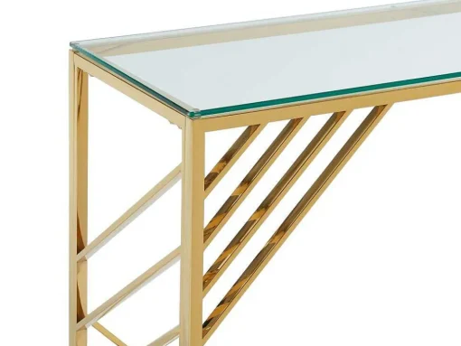 Sidetable Van Gehard Glas En Roestvrij Staal - Goud - Simato - Van Pascal Morabito