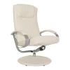 Siena Relaxfauteuil Met Kruk, Creme-Wit