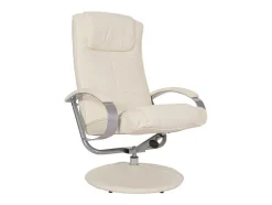 Siena Relaxfauteuil Met Kruk, Creme-Wit