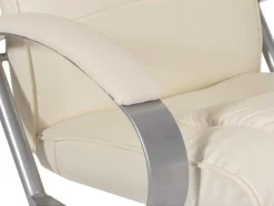 Siena Relaxfauteuil Met Kruk, Creme-Wit