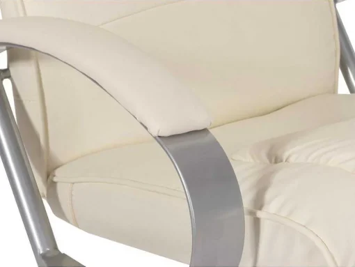 Siena Relaxfauteuil Met Kruk, Creme-Wit