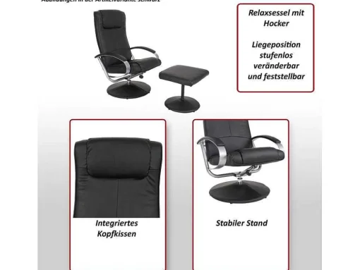Siena Relaxfauteuil Met Kruk, Creme-Wit