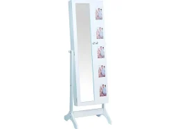 Sieradenkast Met Spiegel En Fotolijstjes Polina - H142 Cm