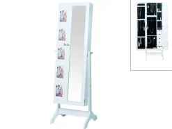 Sieradenkast Met Spiegel En Fotolijstjes Polina - H142 Cm