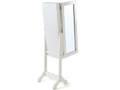 Sieradenkastje Met Spiegel Berenice - Mdf En Grenen - 120 X 39 X 30 Cm - Wit