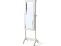 Sieradenkastje Met Spiegel Berenice - Mdf En Grenen - 120 X 39 X 30 Cm - Wit