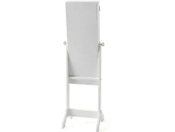 Sieradenkastje Met Spiegel Berenice - Mdf En Grenen - 120 X 39 X 30 Cm - Wit