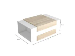 Simon Koffietafel, Wit, Sonoma, 100X60X35 Cm, Epikasa
