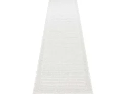 Sisal Tapijt, Loper Timo 5979 Buitenshuis Kader Wit 70X200 Cm