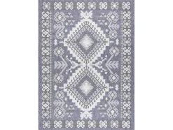 Sisal Tapijt Sion Azteeks 3007 Plat Te Weven Blauw / Roze / Ecru 140X190 Cm