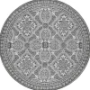 Sisal Tapijt Sisal Loft 21193 Rond Boho Ivoor/Zilver/Grijskleuring Cercle 120 Cm