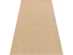 Sisal Tapijt Timo 5979 Buitenshuis Kader Donker Beige 240X330 Cm