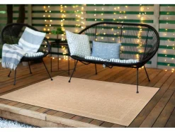 Sisal Tapijt Timo 5979 Buitenshuis Kader Donker Beige 180X270 Cm
