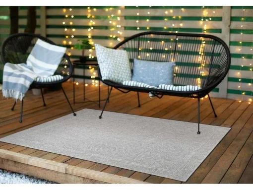 Sisal Tapijt Timo 5979 Buitenshuis Kader Grijskleuring 240X330 Cm