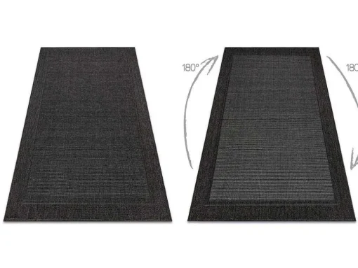 Sisal Tapijt Timo 5000 Buitenshuis Kader Zwart 280X370 Cm