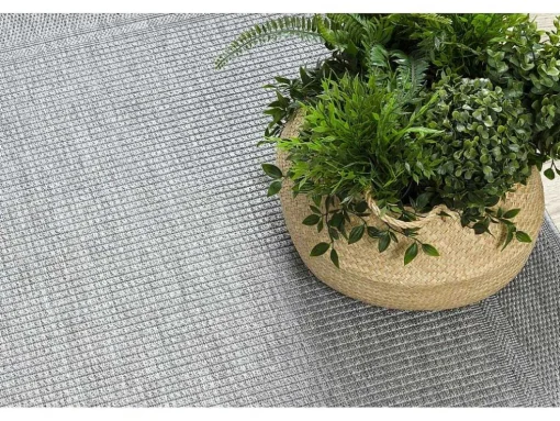 Sisal Tapijt Timo 5979 Buitenshuis Kader Grijskleuring 240X330 Cm