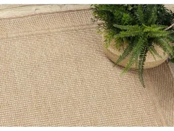 Sisal Tapijt Timo 5979 Buitenshuis Kader Donker Beige 180X270 Cm