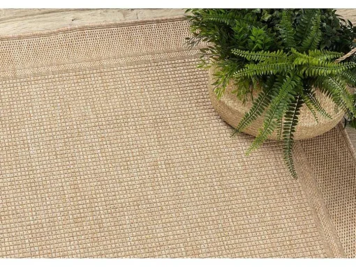 Sisal Tapijt Timo 5979 Buitenshuis Kader Donker Beige 180X270 Cm