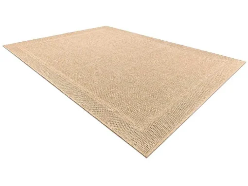Sisal Tapijt Timo 5979 Buitenshuis Kader Donker Beige 180X270 Cm