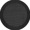 Sisal Tapijt Timo 5000 Cirkel Buitenshuis Kader Zwart Cercle 120 Cm
