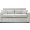 Slaapbank 4 Zitplaatsen Met Stoffen Bekleding In Cremewit Snel Ombouwbaar Matrasbreedte: 160 Cm Matrasdikte: 18 Cm Mondovi