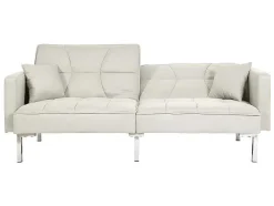 Slaapbank Mcw-K65, Stof/Textiel Creme-Beige
