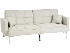 Slaapbank Mcw-K65, Stof/Textiel Creme-Beige