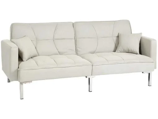 Slaapbank Mcw-K65, Stof/Textiel Creme-Beige