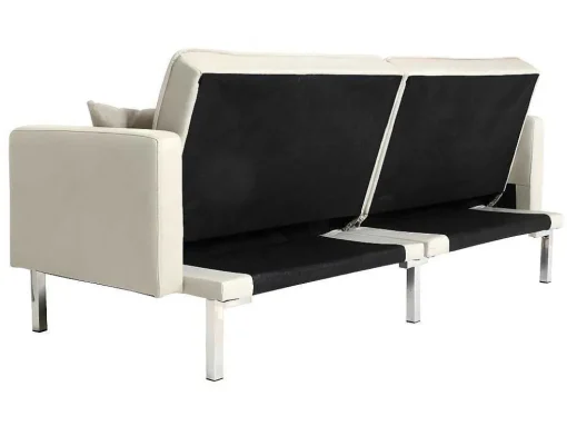 Slaapbank Mcw-K65, Stof/Textiel Creme-Beige