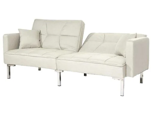 Slaapbank Mcw-K65, Stof/Textiel Creme-Beige