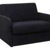 Slaapfauteuil Met Matras Van Stof Nadoa - Slaapafmeting 100 Cm - Donkergrijs