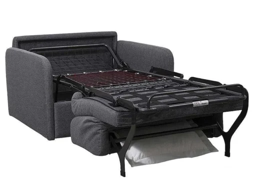 Slaapfauteuil Met Matras Van Stof Nadoa - Slaapafmeting 70 Cm - Antraciet