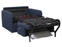 Slaapfauteuil Met Matras Van Stof Nadoa - Slaapafmeting 70 Cm - Blauw