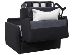 Slaapfauteuil Met Matras Van Stof Nadoa - Slaapafmeting 100 Cm - Donkergrijs