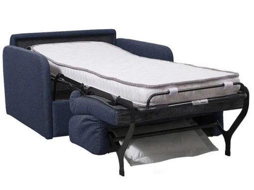 Slaapfauteuil Met Matras Van Stof Nadoa - Slaapafmeting 70 Cm - Blauw