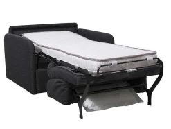 Slaapfauteuil Met Matras Van Stof Nadoa - Slaapafmeting 100 Cm - Donkergrijs