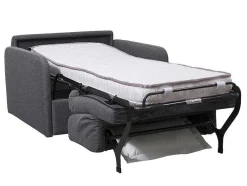 Slaapfauteuil Met Matras Van Stof Nadoa - Slaapafmeting 70 Cm - Antraciet