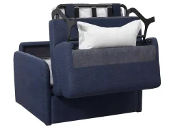Slaapfauteuil Met Matras Van Stof Nadoa - Slaapafmeting 70 Cm - Blauw