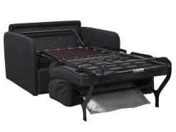 Slaapfauteuil Met Matras Van Stof Nadoa - Slaapafmeting 100 Cm - Donkergrijs