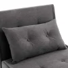 Slaapfauteuil Van Antracietgrijze Stof Uribia