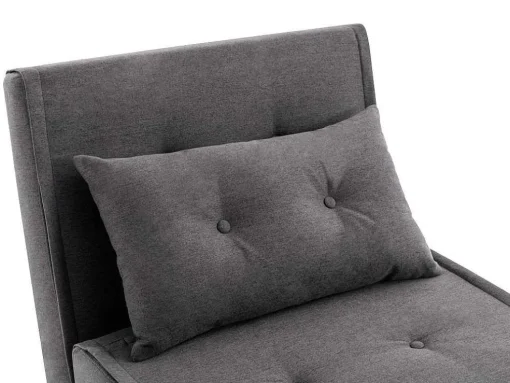 Slaapfauteuil Van Antracietgrijze Stof Uribia