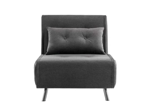 Slaapfauteuil Van Antracietgrijze Stof Uribia