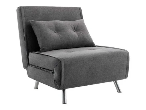 Slaapfauteuil Van Antracietgrijze Stof Uribia