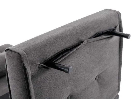 Slaapfauteuil Van Antracietgrijze Stof Uribia