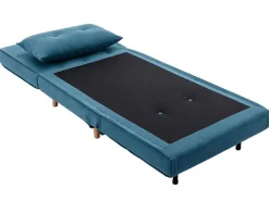 Slaapfauteuil Van Blauwe Stof Uribia