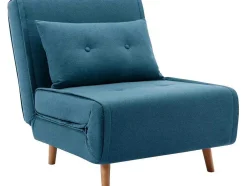 Slaapfauteuil Van Blauwe Stof Uribia