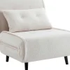 Slaapfauteuil Van Ivoorwitte Bouclestof Uribia
